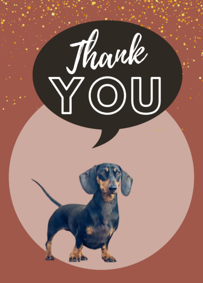 Thank You Dog Postkarte Grußkarte