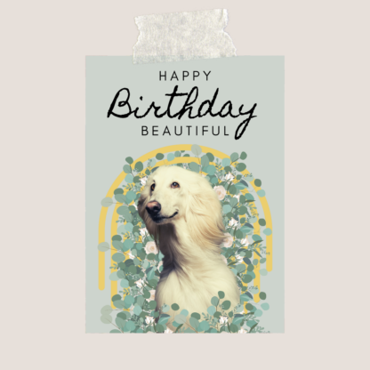 Happy Birhday Beautiful 1 Birthday Card Postkarte 3