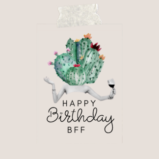 Happy Birthday BFF Postkarte Geburtstagskarte 3