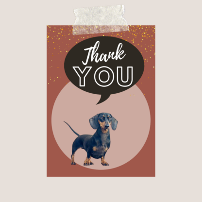 Thank You Dog Postkarte Grußkarte 3